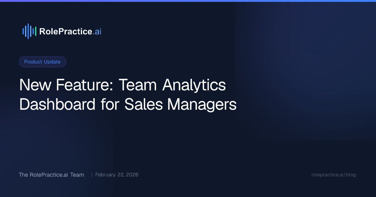 New Feature: Team Analytics Dashboard for Sales Managers
