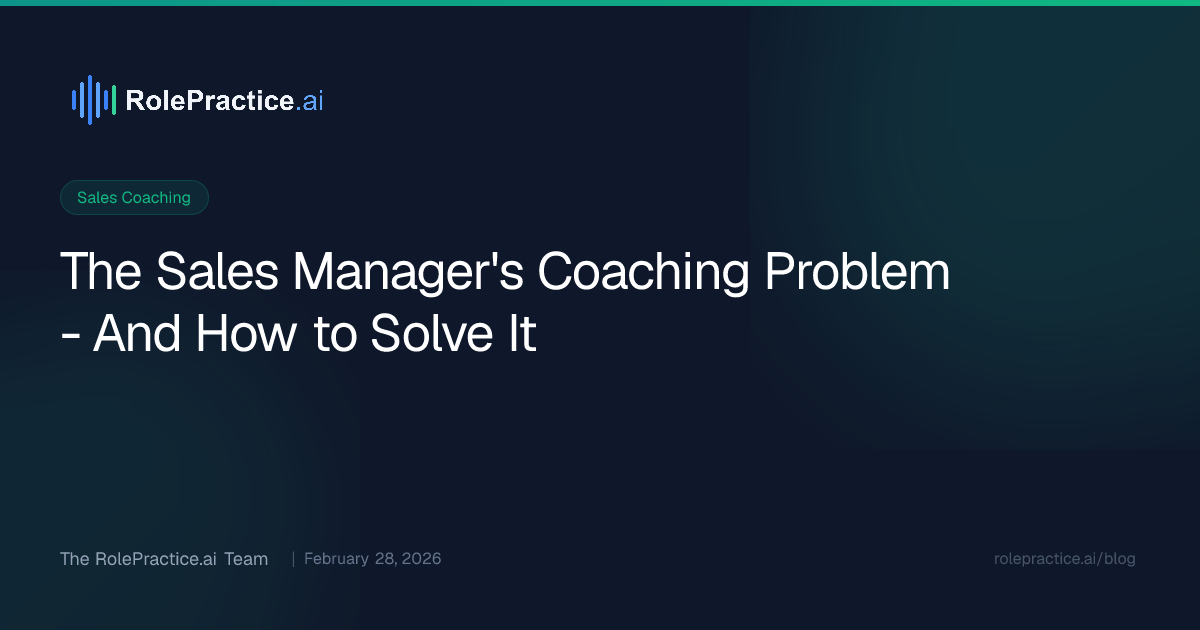 The Sales Manager's Coaching Problem  -  And How to Solve It