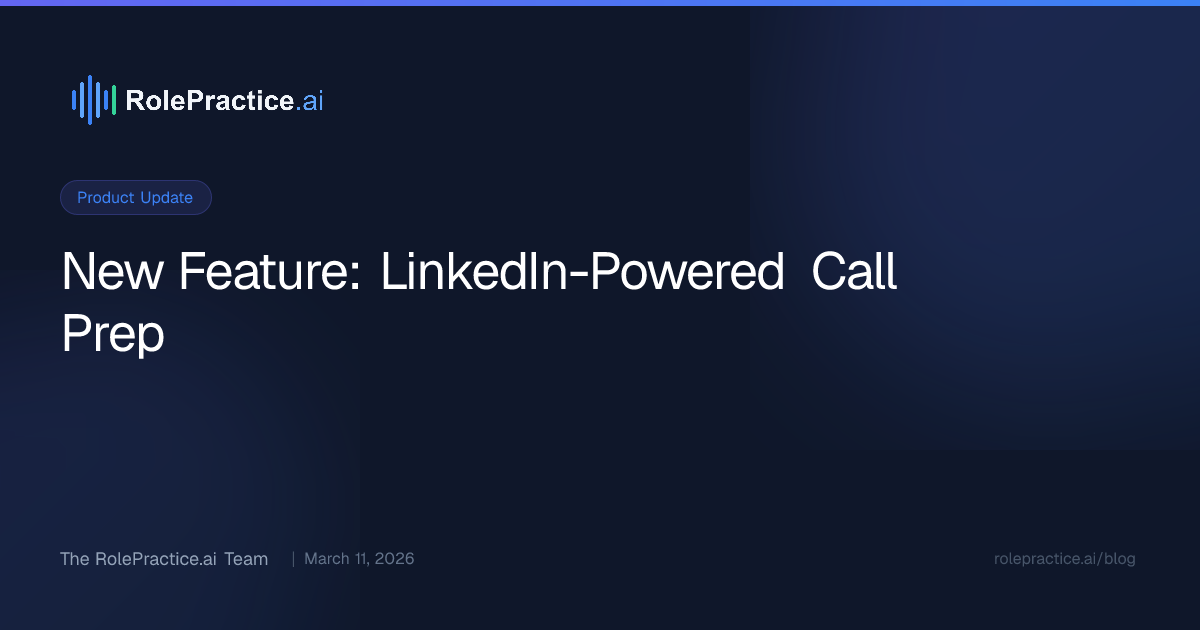New Feature: LinkedIn-Powered Call Prep